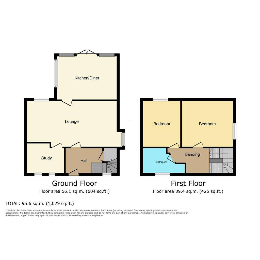 2 bedroom end of terrace house for sale - floorplan