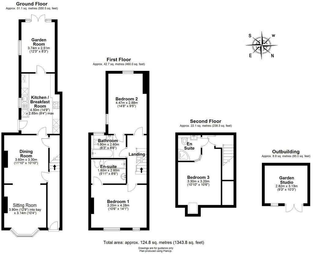 3 bedroom end of terrace house for sale - floorplan