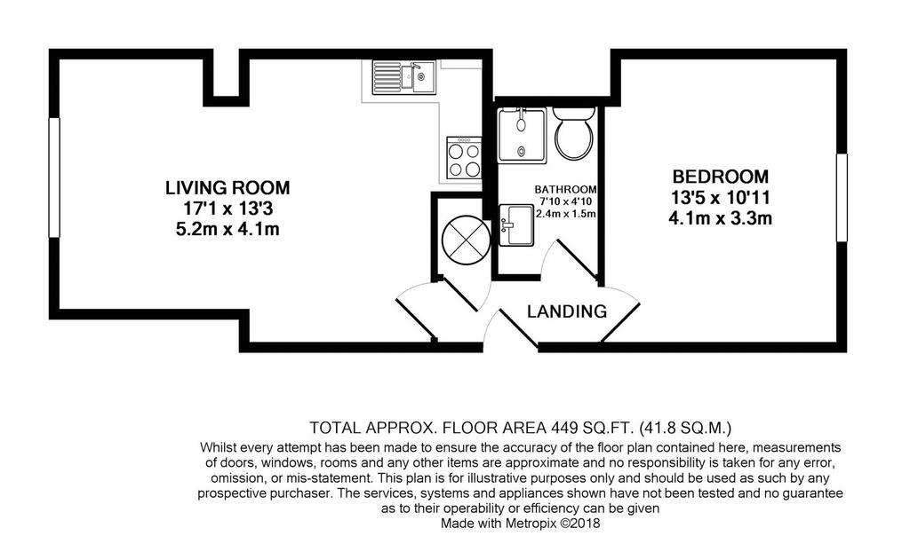 1 bedroom flat to rent - floorplan