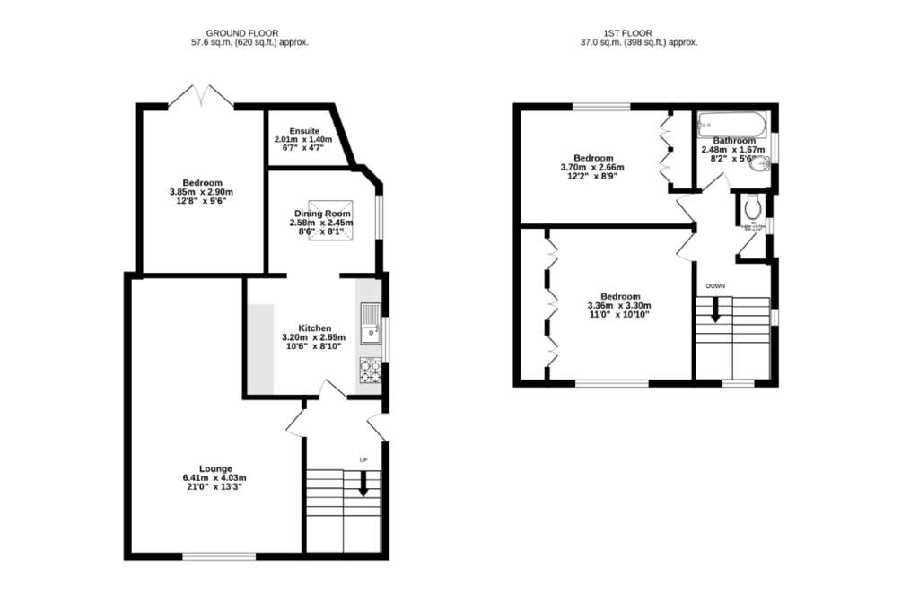 3 bedroom end of terrace house to rent - floorplan