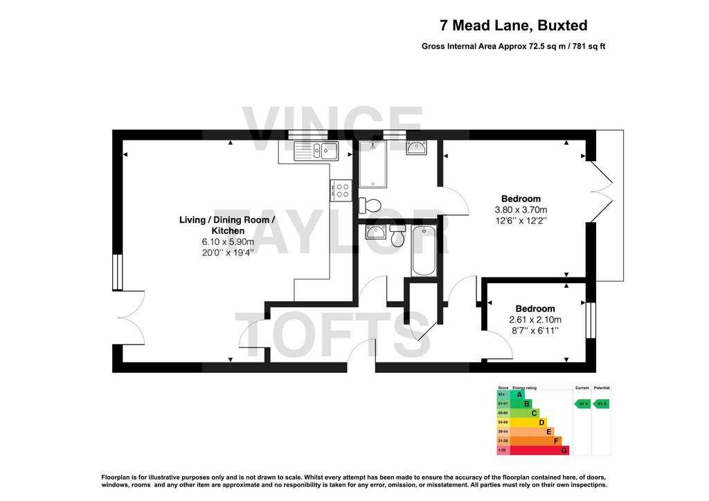 2 bedroom flat for sale - floorplan