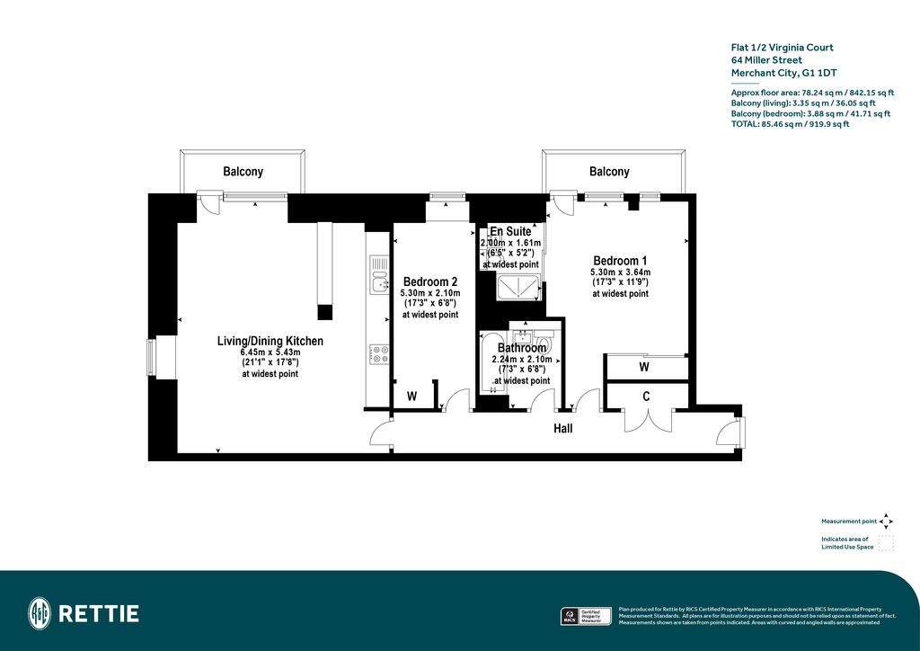 2 bedroom flat for sale - floorplan