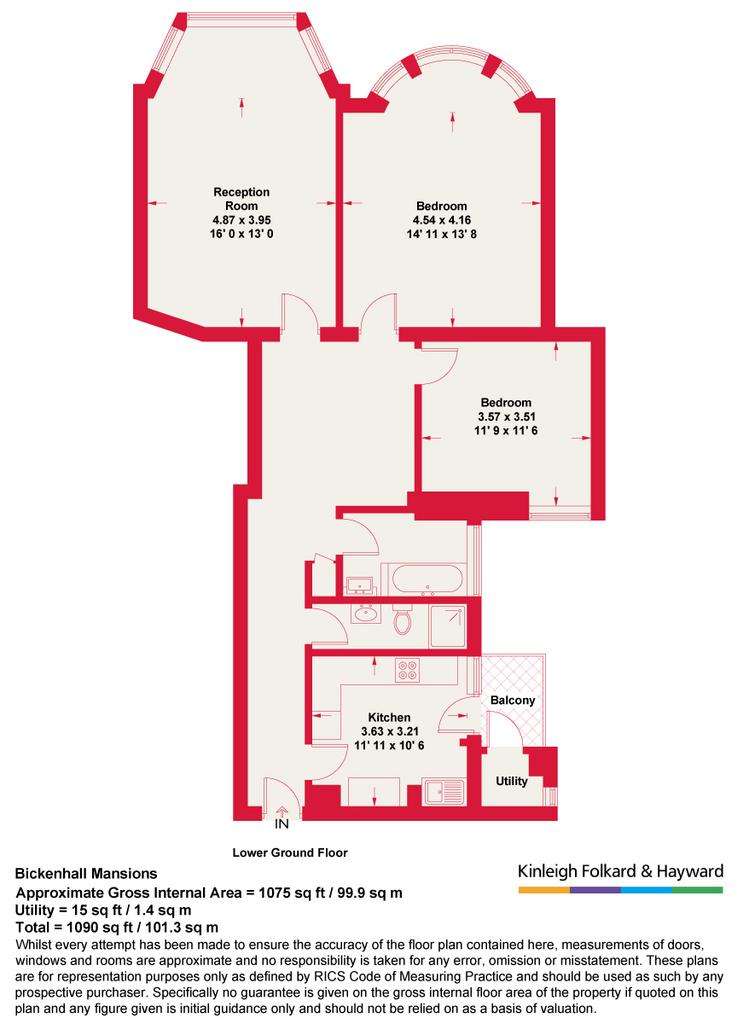 2 bedroom flat for sale - floorplan