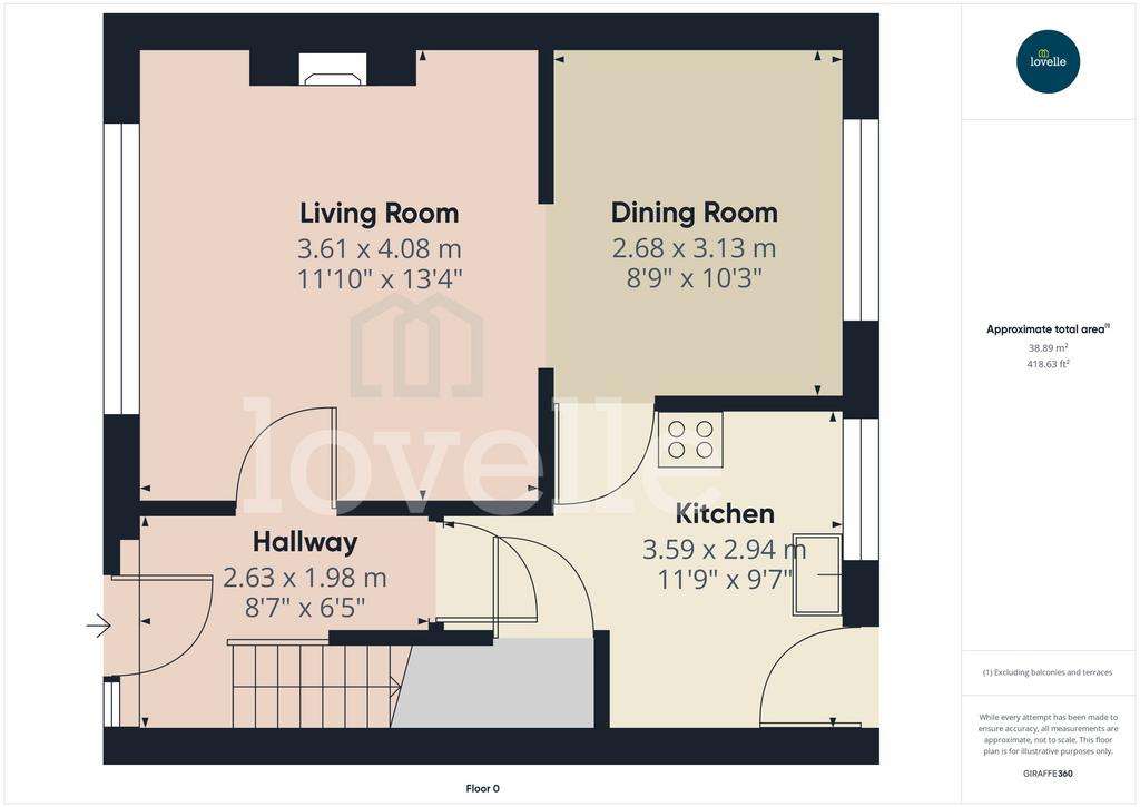 3 bedroom end of terrace house for sale - floorplan