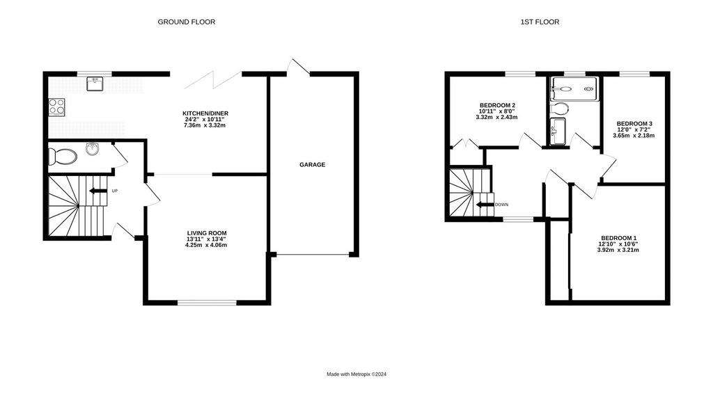 3 bedroom semi-detached house for sale - floorplan