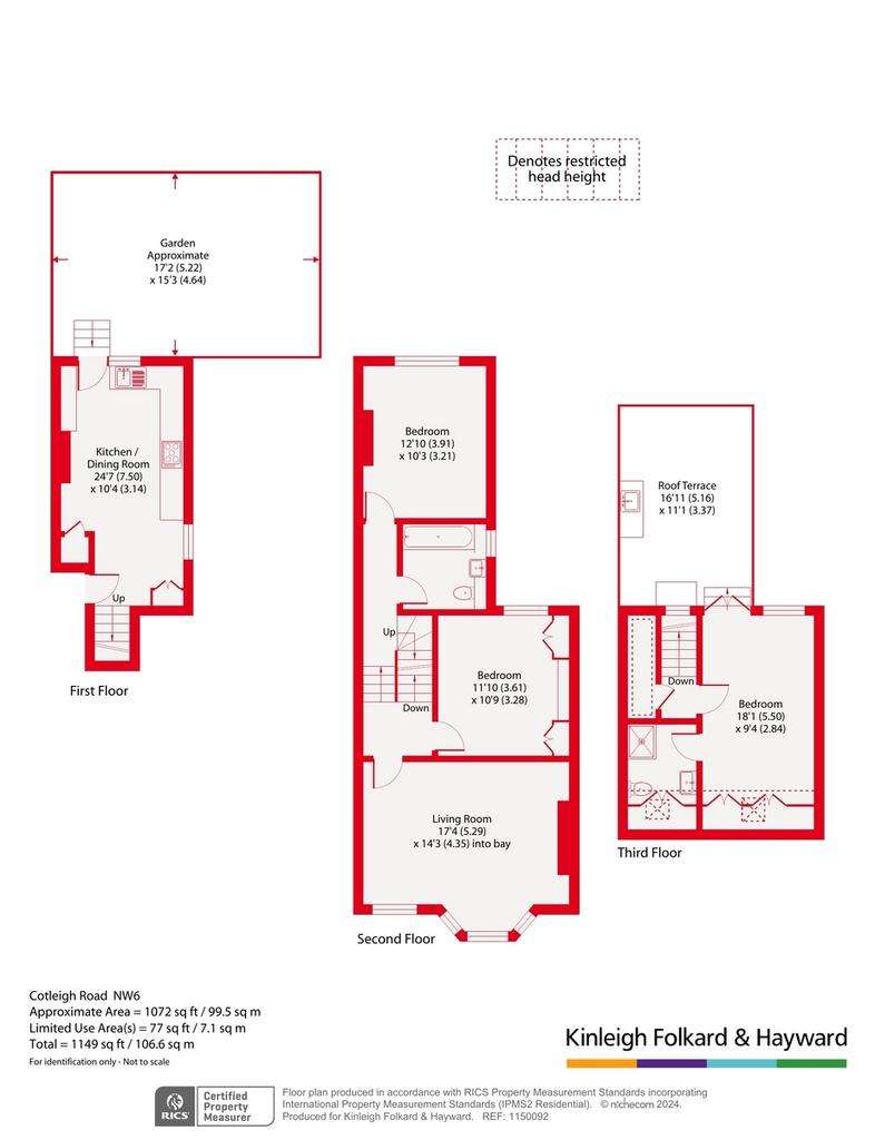 3 bedroom flat for sale - floorplan