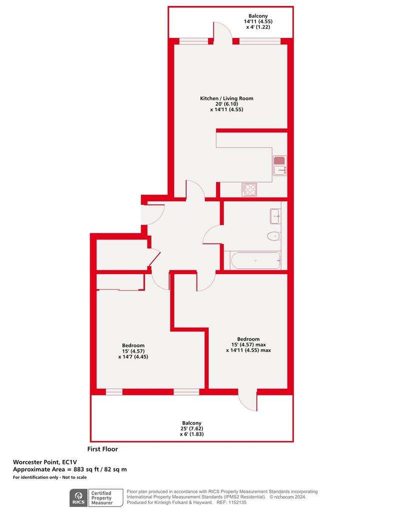 2 bedroom flat for sale - floorplan