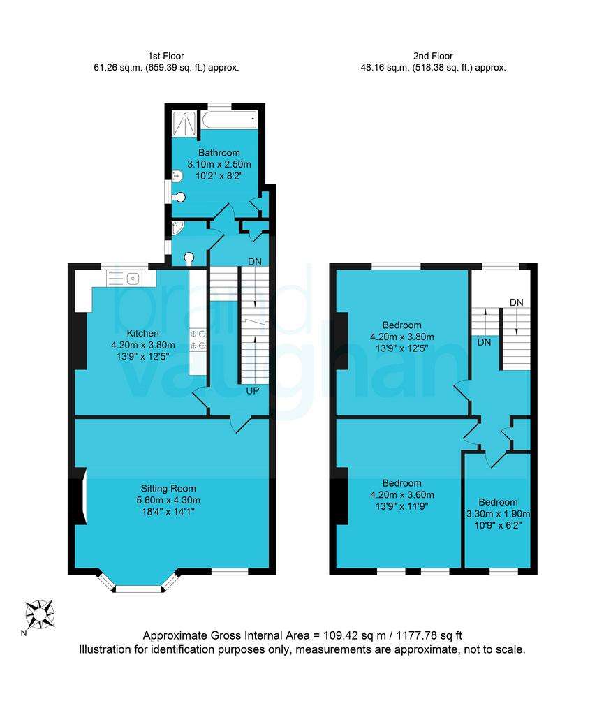 3 bedroom flat for sale - floorplan