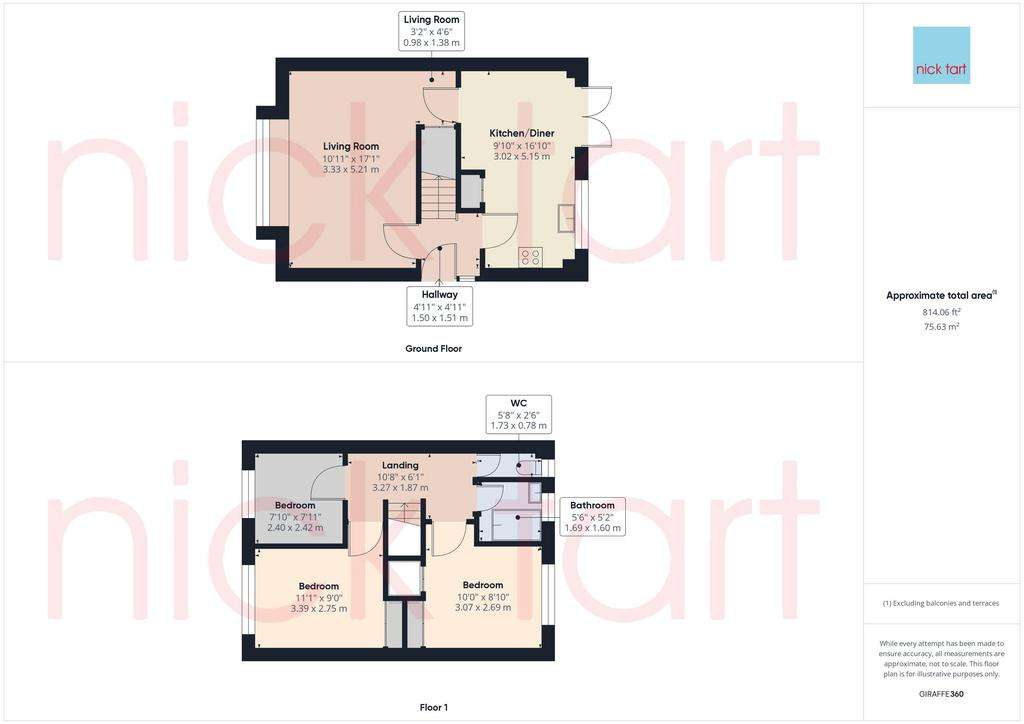 3 bedroom semi-detached house for sale - floorplan