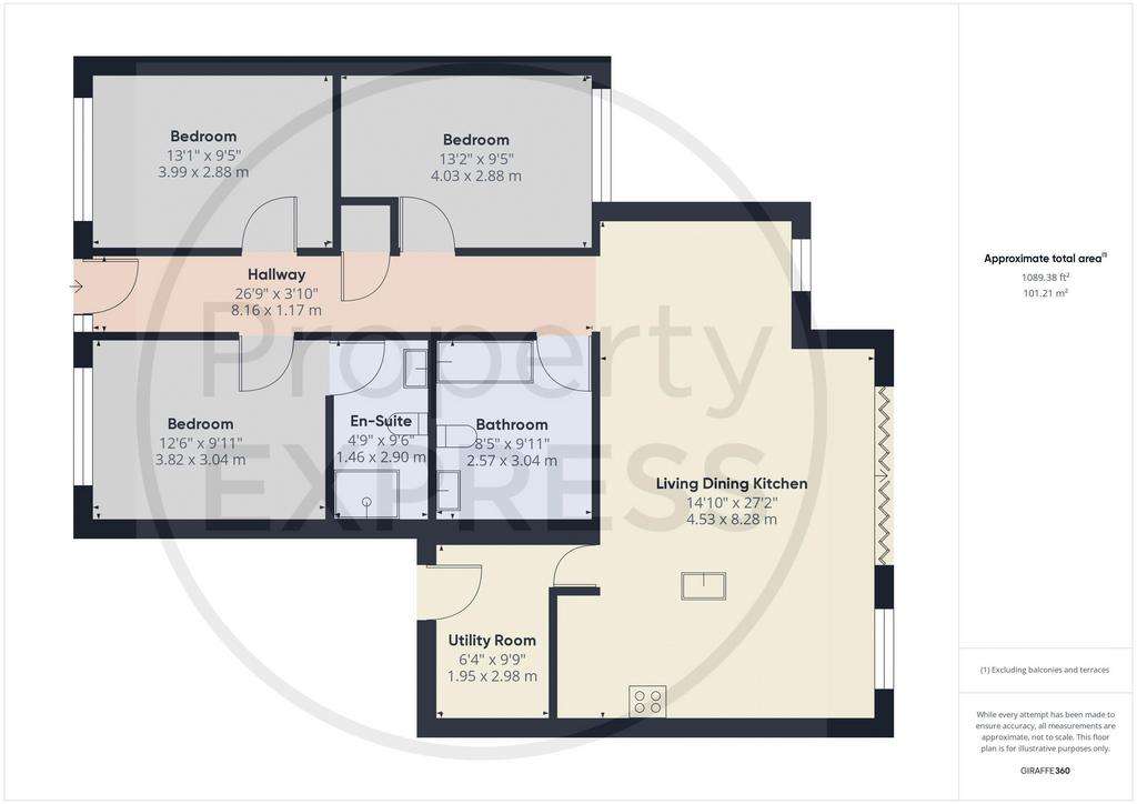 3 bedroom detached bungalow for sale - floorplan