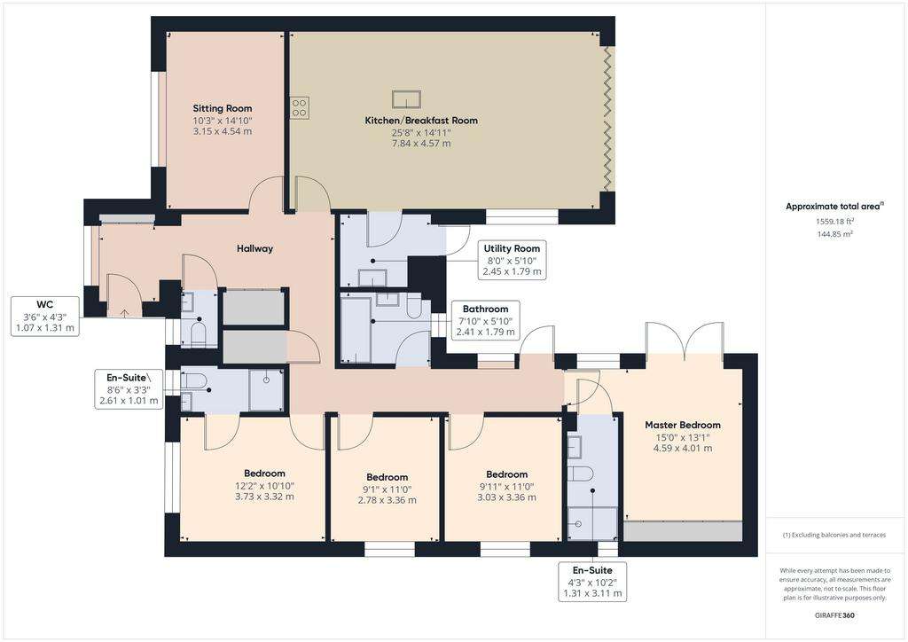 4 bedroom detached bungalow for sale - floorplan