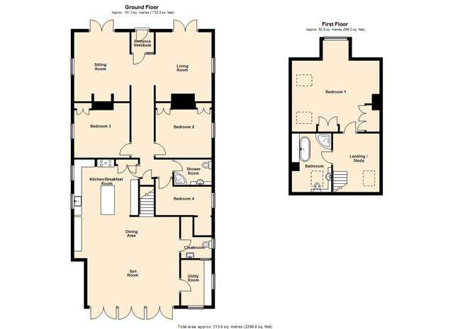 4 bedroom detached bungalow for sale - floorplan