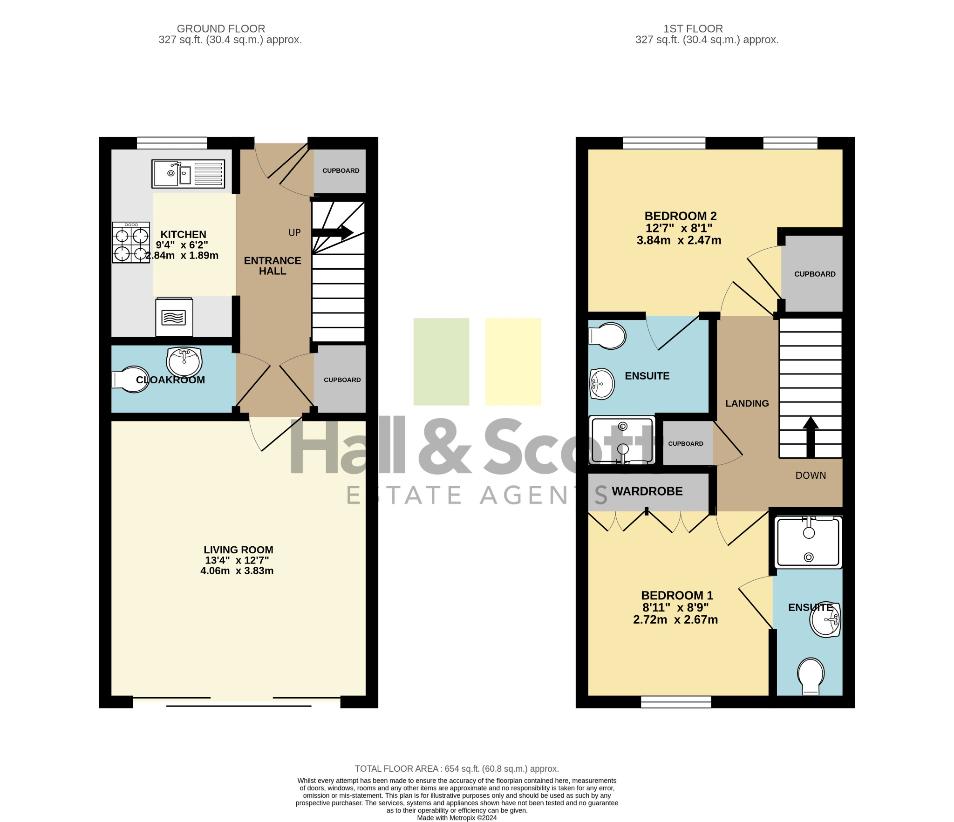 2 bedroom terraced house for sale - floorplan