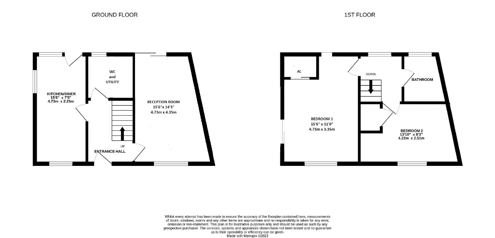 2 bedroom property for sale - floorplan