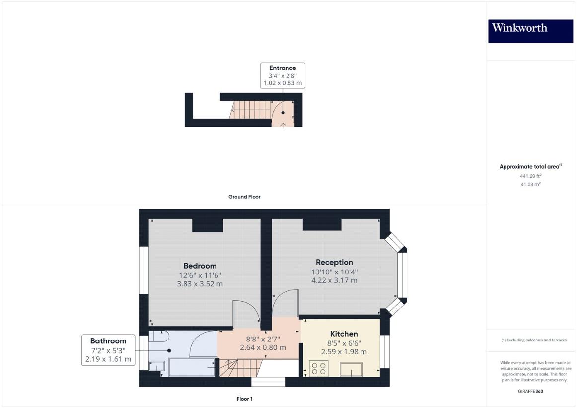 1 bedroom flat for sale - floorplan