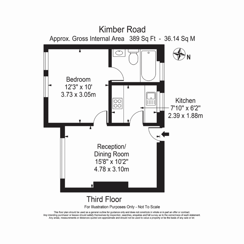 1 bedroom flat for sale - floorplan