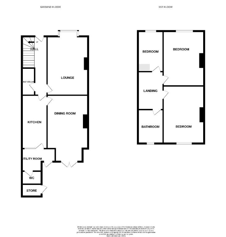 3 bedroom terraced house for sale - floorplan