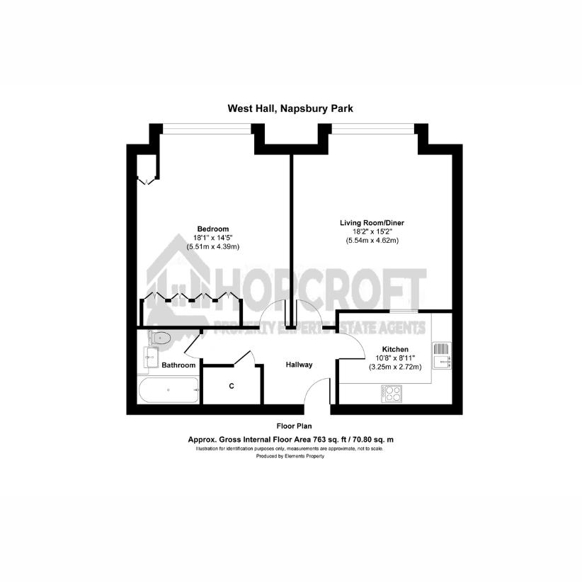 1 bedroom flat for sale - floorplan