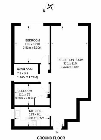 2 bedroom flat for sale - floorplan