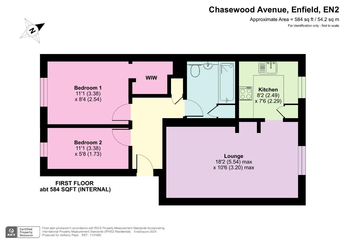 2 bedroom flat for sale - floorplan