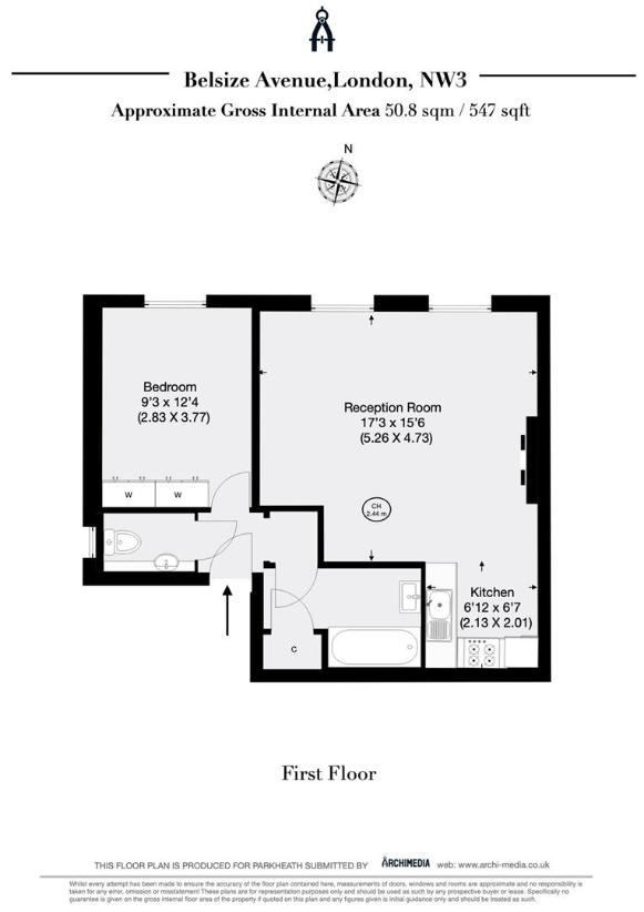 1 bedroom flat for sale - floorplan