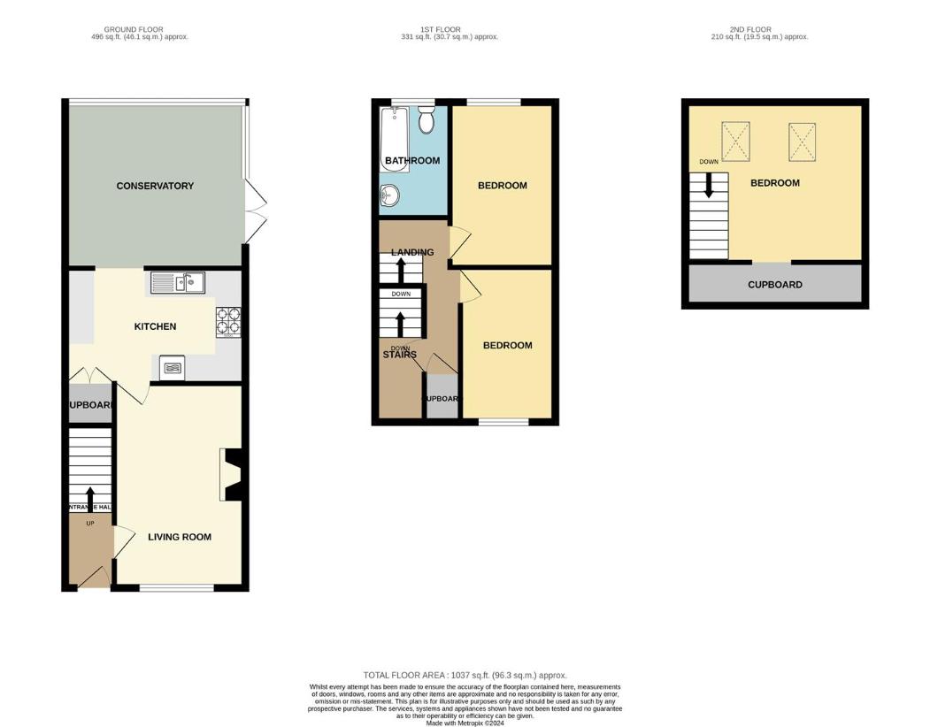 3 bedroom town house for sale - floorplan