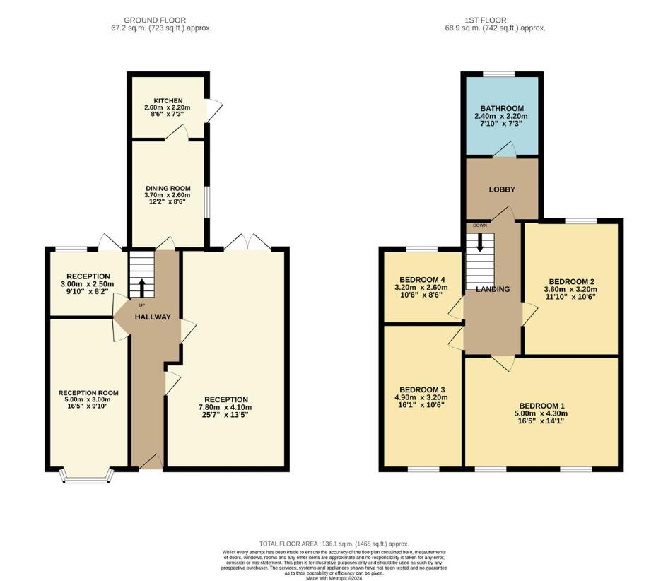 4 bedroom semi-detached house for sale - floorplan