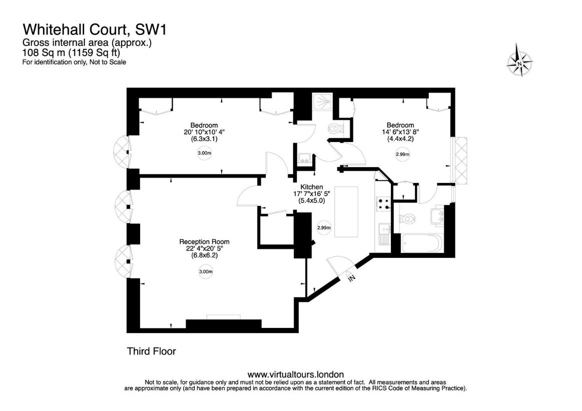 2 bedroom flat for sale - floorplan