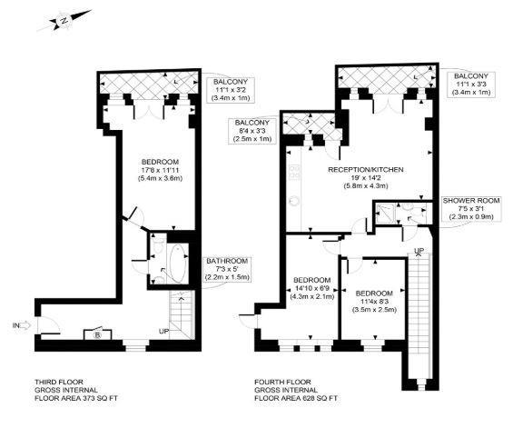 3 bedroom flat for sale - floorplan