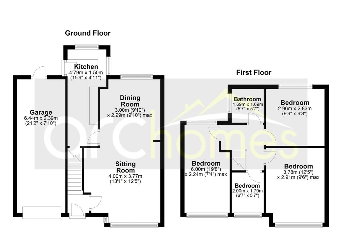 4 bedroom semi-detached house for sale - floorplan