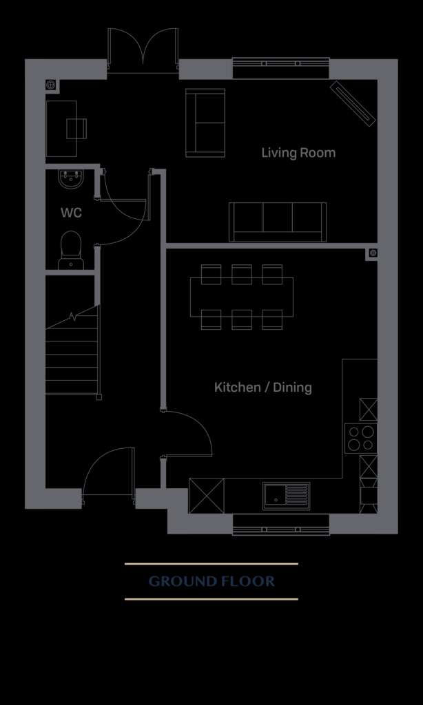 3 bedroom semi-detached house for sale - floorplan