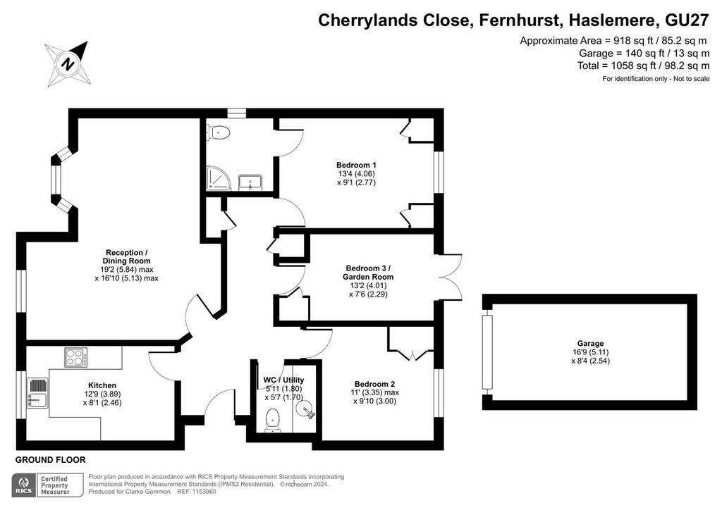 3 bedroom bungalow for sale - floorplan