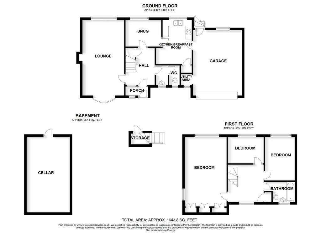 3 bedroom detached house for sale - floorplan