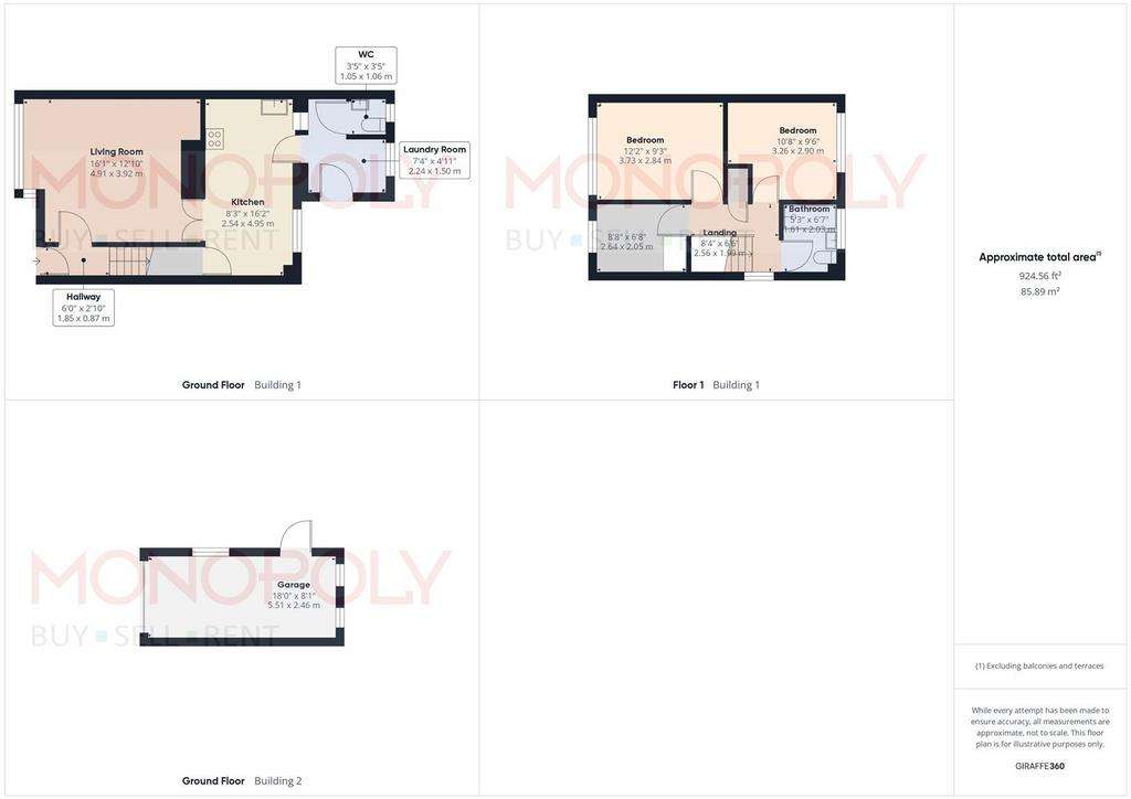 3 bedroom semi-detached house for sale - floorplan