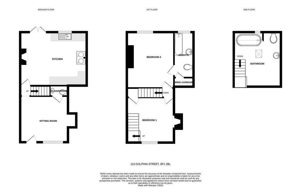 2 bedroom terraced house for sale - floorplan