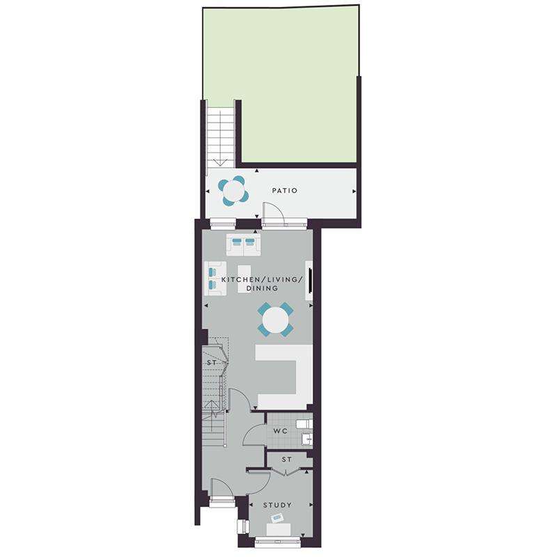 3 bedroom maisonette for sale - floorplan