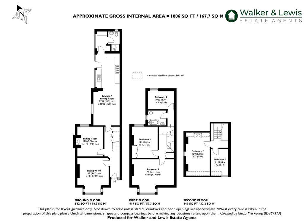 5 bedroom semi-detached house for sale - floorplan