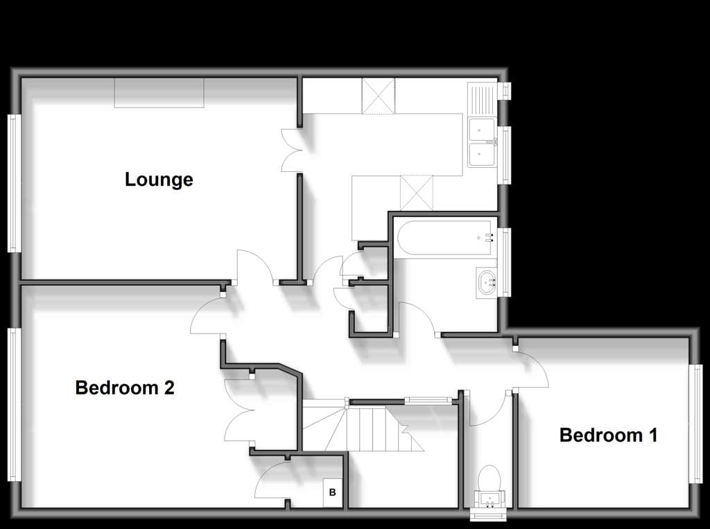 2 bedroom maisonette for sale - floorplan