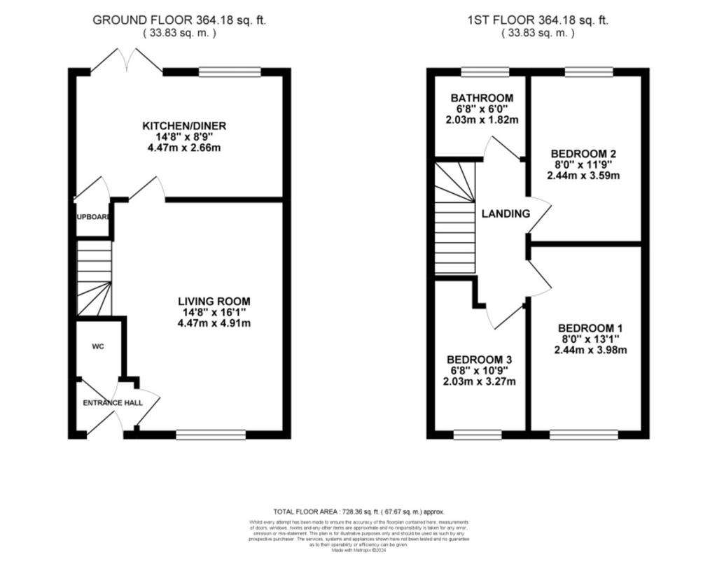 3 bedroom link-detached house for sale - floorplan