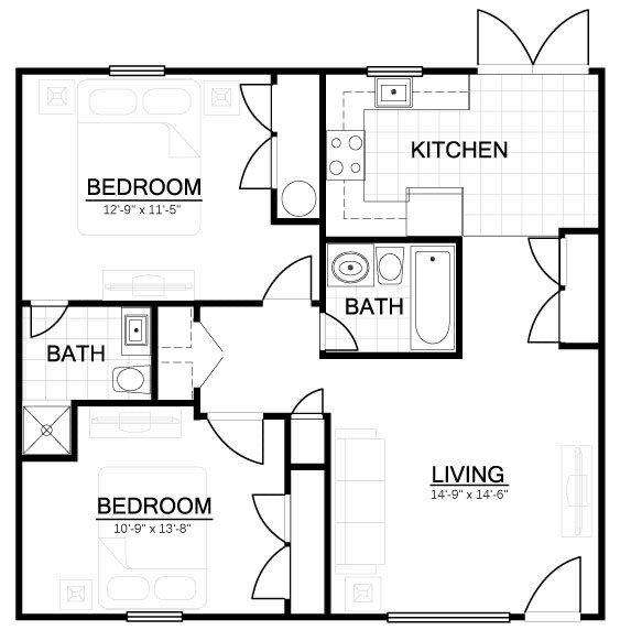 2 bedroom flat for sale - floorplan