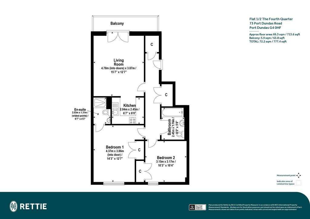 2 bedroom flat for sale - floorplan