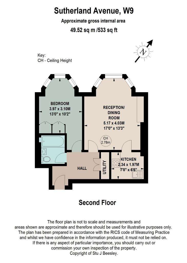 1 bedroom flat for sale - floorplan