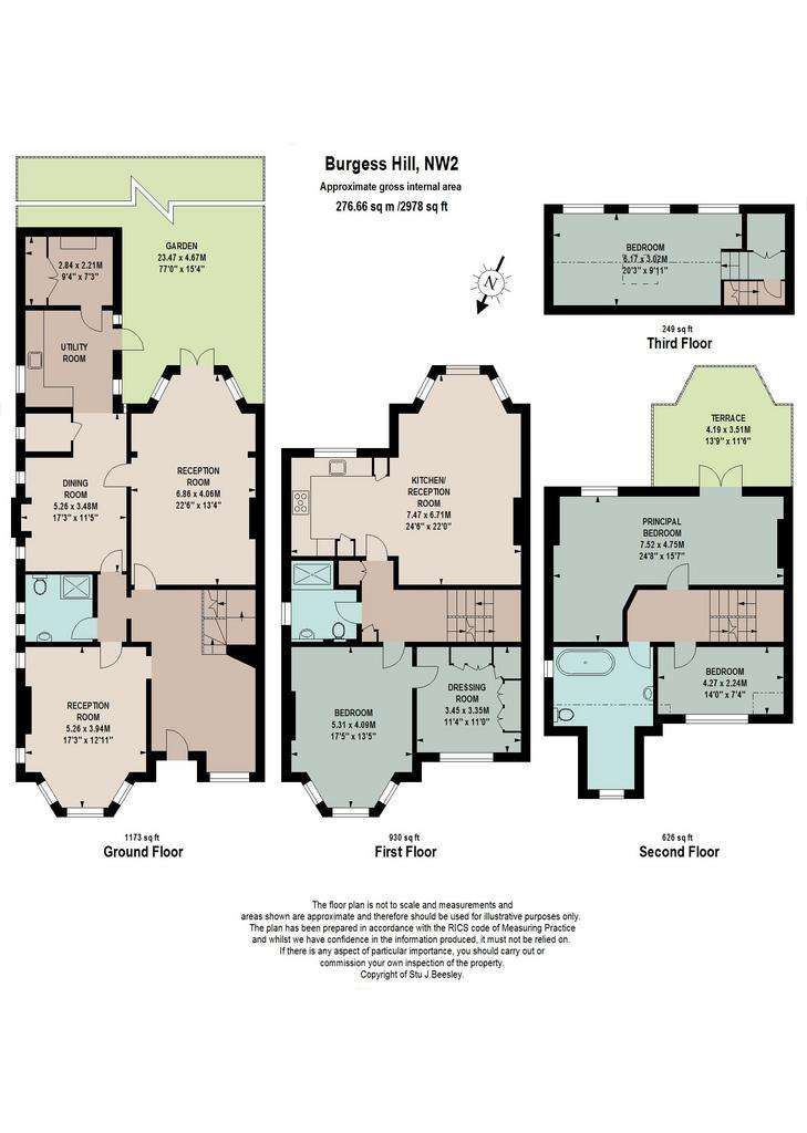 4 bedroom terraced house to rent - floorplan