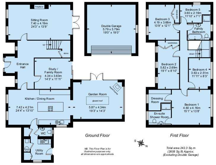 5 bedroom detached house for sale - floorplan