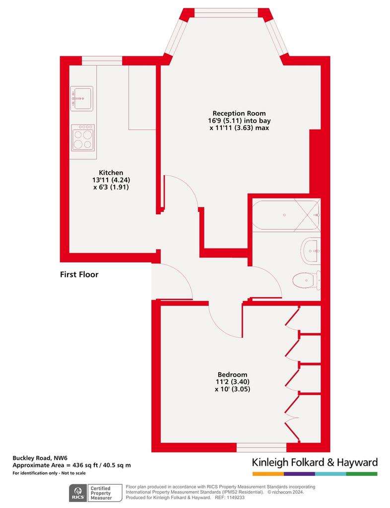 1 bedroom flat for sale - floorplan