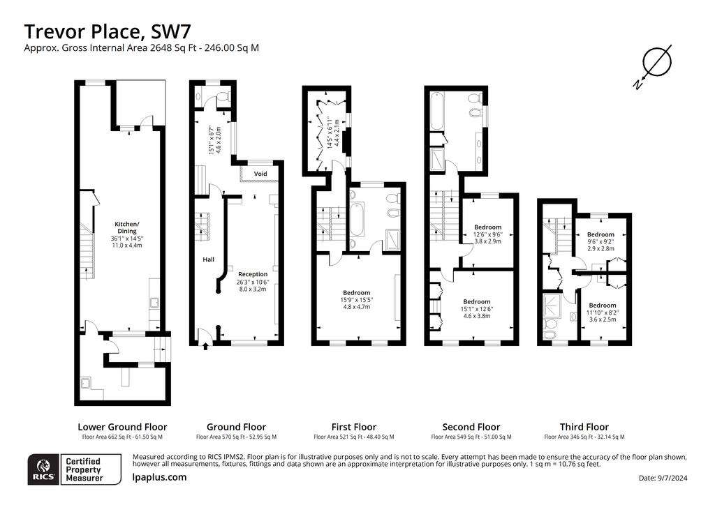 5 bedroom terraced house to rent - floorplan