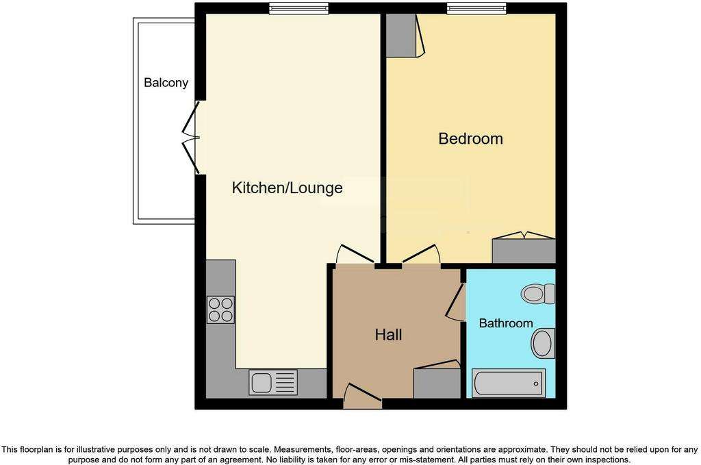 1 bedroom flat for sale - floorplan