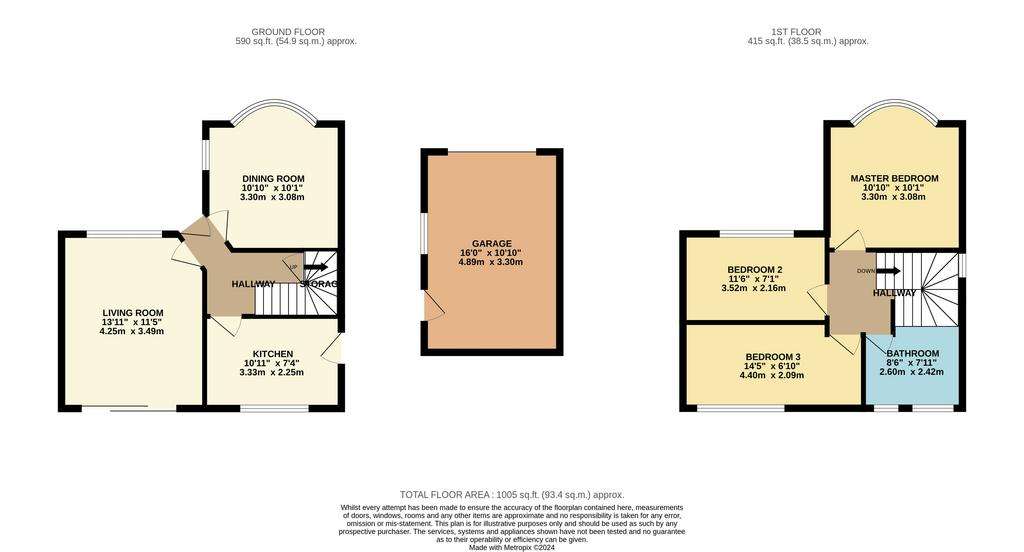 3 bedroom semi-detached house for sale - floorplan