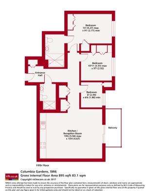 3 bedroom flat to rent - floorplan