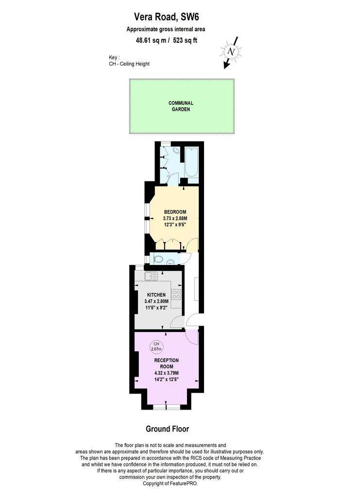 1 bedroom flat for sale - floorplan